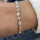 Diamond Tennis Bracelet 3.43 Carat White Gold 14K