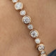 Diamond Tennis Bracelet 4.81 Carat Rose Gold 14K