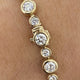 Diamond Tennis Bracelet 4.73 Carat Yellow Gold 14K