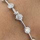 Diamond Chain Bracelet 3.03 Carat White Gold 14K
