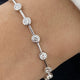 Diamond Chain Bracelet 3.03 Carat White Gold 14K