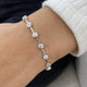 Diamond Chain Bracelet 3.03 Carat White Gold 14K