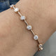 Diamond Chain Bracelet 3.03 Carat Rose Gold 14K