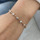 Diamond Chain Bracelet 3.03 Carat Rose Gold 14K