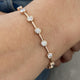 Diamond Chain Bracelet 3.03 Carat Rose Gold 14K