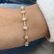Diamond Chain Bracelet 3.04 Carat Yellow Gold 14K