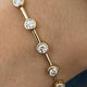 Diamond Chain Bracelet 3.04 Carat Yellow Gold 14K