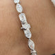 Diamond Tennis Bracelet 6.60 Carat White Gold 14K