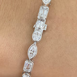 Diamond Tennis Bracelet 6.5 ct White Gold