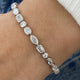 Diamond Tennis Bracelet 6.60 Carat White Gold 14K