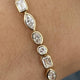 Diamond Tennis Bracelet 6.51 Carat Yellow Gold 14K