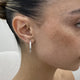 Diamond Hoop Earrings 1.40 Carat White Gold 14K