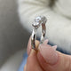 Diamond 5 Stone Ring 1.02 Carat White Gold 14K