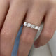 Diamond 5 Stone Ring 1.02 Carat White Gold 14K