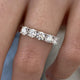 Diamond 5 Stone Ring 1.02 Carat White Gold 14K