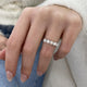Diamond 5 Stone Ring 1.02 Carat White Gold 14K