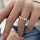 Diamond 5 Stone Ring 1.02 Carat White Gold 14K
