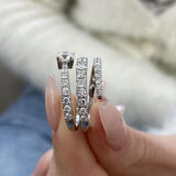 Diamond Wrap Ring 1.43 Carat White Gold 14K