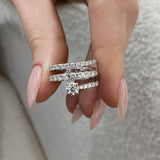Diamond Wrap Ring 1.43 Carat White Gold 14K