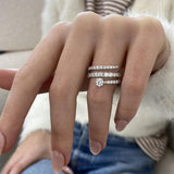 Diamond Wrap Ring 1.43 Carat White Gold 14K