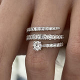 Diamond Wrap Ring 1.43 Carat White Gold 14K
