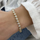 Diamond Tennis Bracelet 6.28 Carat Yellow Gold 14K
