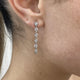 Diamond Drop Earrings 1.39 Carat White Gold 14K