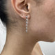 Diamond Drop Earrings 1.39 Carat White Gold 14K