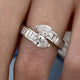 Diamond Wrap Ring 1.77 Carat White Gold 14K