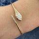 Diamond Bangle Bracelet 1.25 Carat Yellow Gold 14K