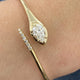 Diamond Bangle Bracelet 1.25 Carat Yellow Gold 14K