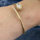 Diamond Bangle Bracelet 1.25 Carat Yellow Gold 14K