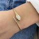Diamond Bangle Bracelet 1.25 Carat Yellow Gold 14K