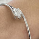 Diamond Bangle Bracelent 1.25 Carat White Gold 14K
