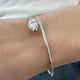 Diamond Bangle Bracelent 1.25 Carat White Gold 14K
