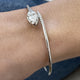 Diamond Bangle Bracelent 1.25 Carat White Gold 14K