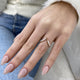Diamond Chevron Open Ring 0.66 Carat Rose Gold 14K
