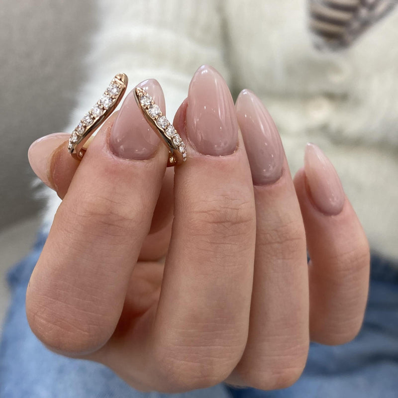 Diamond Chevron Open Ring 0.66 Carat Rose Gold 14K