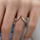 Diamond Chevron Open Ring 0.66 Carat Rose Gold 14K