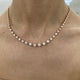 Diamond Tennis Necklace 5.53 Carat Rose Gold 14K
