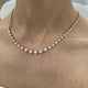 Diamond Tennis Necklace 5.53 Carat Rose Gold 14K