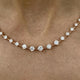 Diamond Tennis Necklace 5.53 Carat Rose Gold 14K