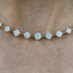 Diamond Tennis Necklace 5.52 Carat Yellow Gold 14K