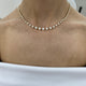 Diamond Tennis Necklace 5.52 Carat Yellow Gold 14K