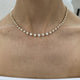 Diamond Tennis Necklace 5.52 Carat Yellow Gold 14K