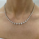 Diamond Tennis Necklace 5.51 Carat White Gold 14K