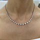 Diamond Tennis Necklace 5.51 Carat White Gold 14K