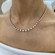Diamond Tennis Necklace 5.51 Carat White Gold 14K