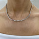 Diamond Tennis Necklace 6.82 Carat White Gold 14K