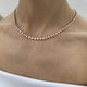 Diamond Tennis Necklace 6.70 Carat Rose Gold 14K